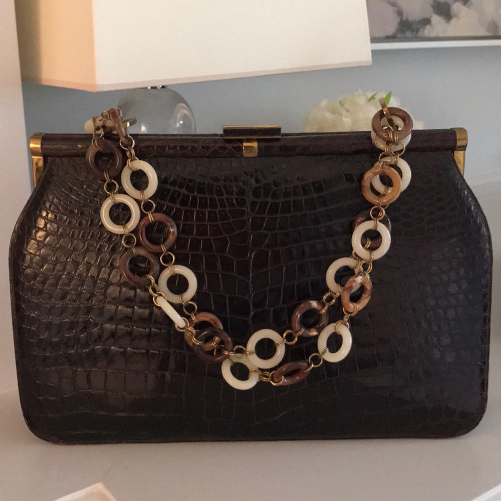 Genuine crocodile purse